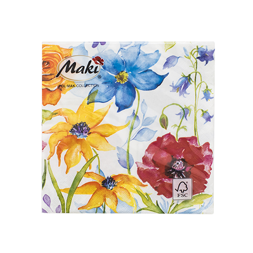 Servetele de masa 33x33cm model floral - 3 straturi